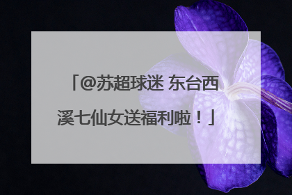 @苏超球迷 东台西溪七仙女送福利啦！